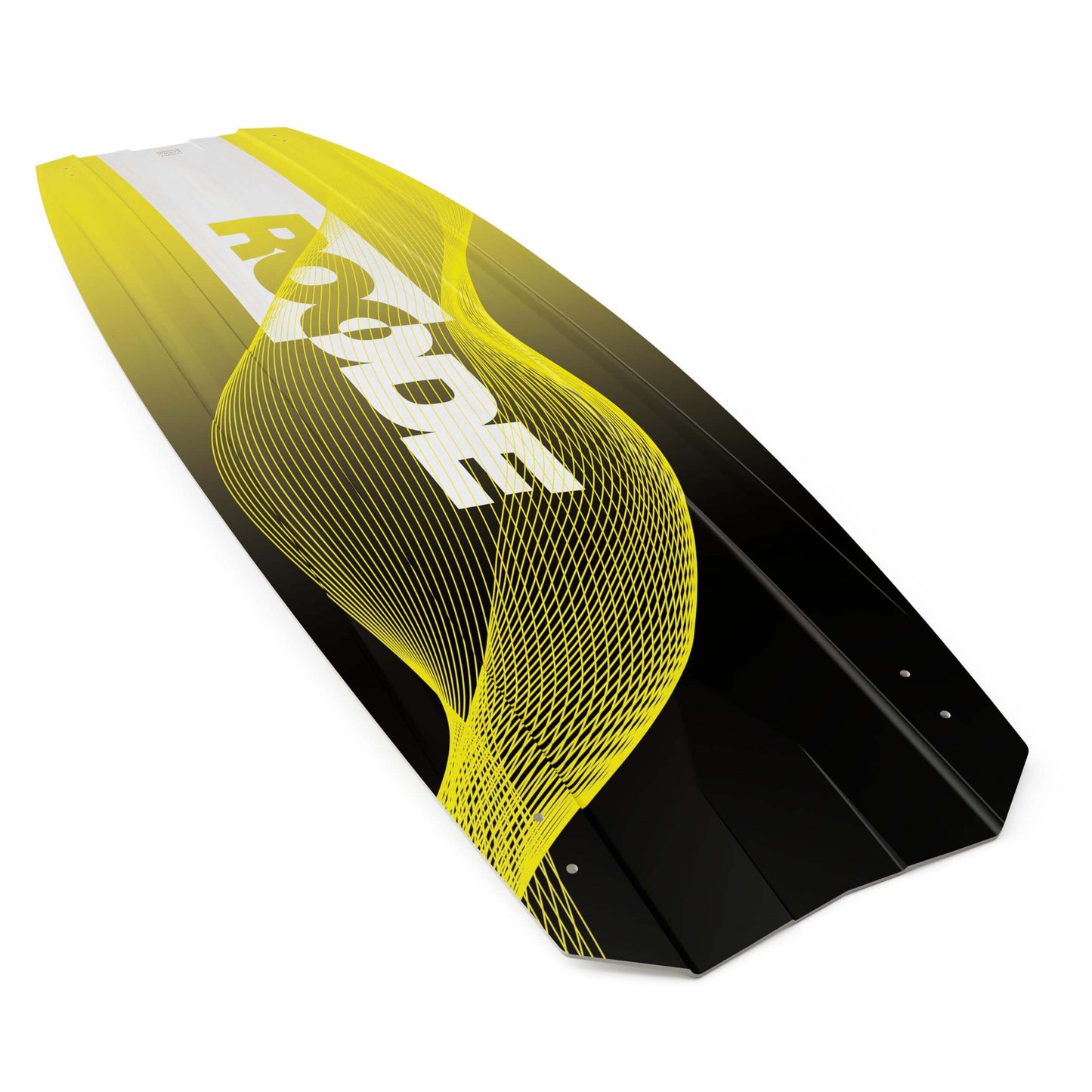 black with yellow performance kiteboard