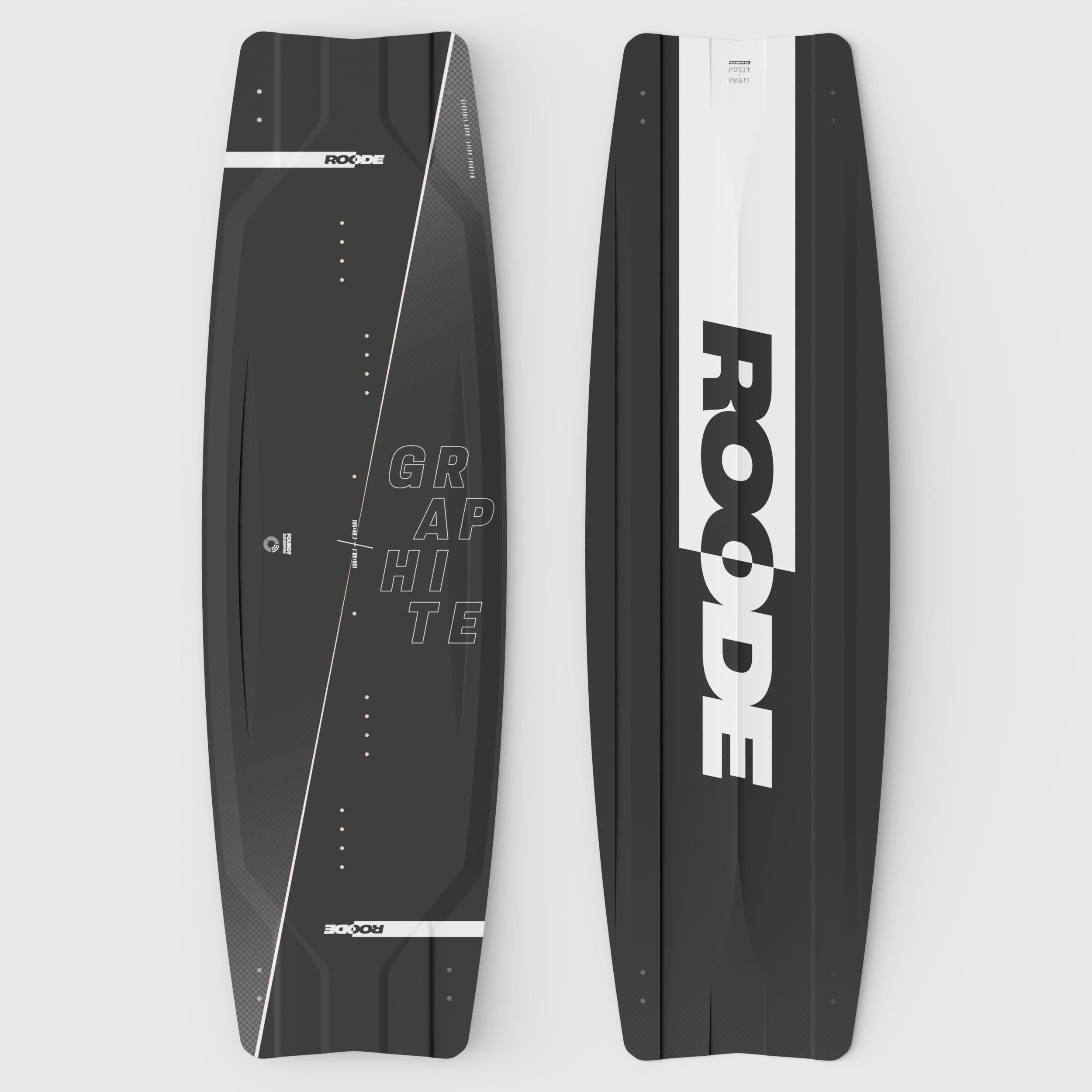 GRAPHITE Carbon kiteboard | White | Big-Air twintip by ROODE