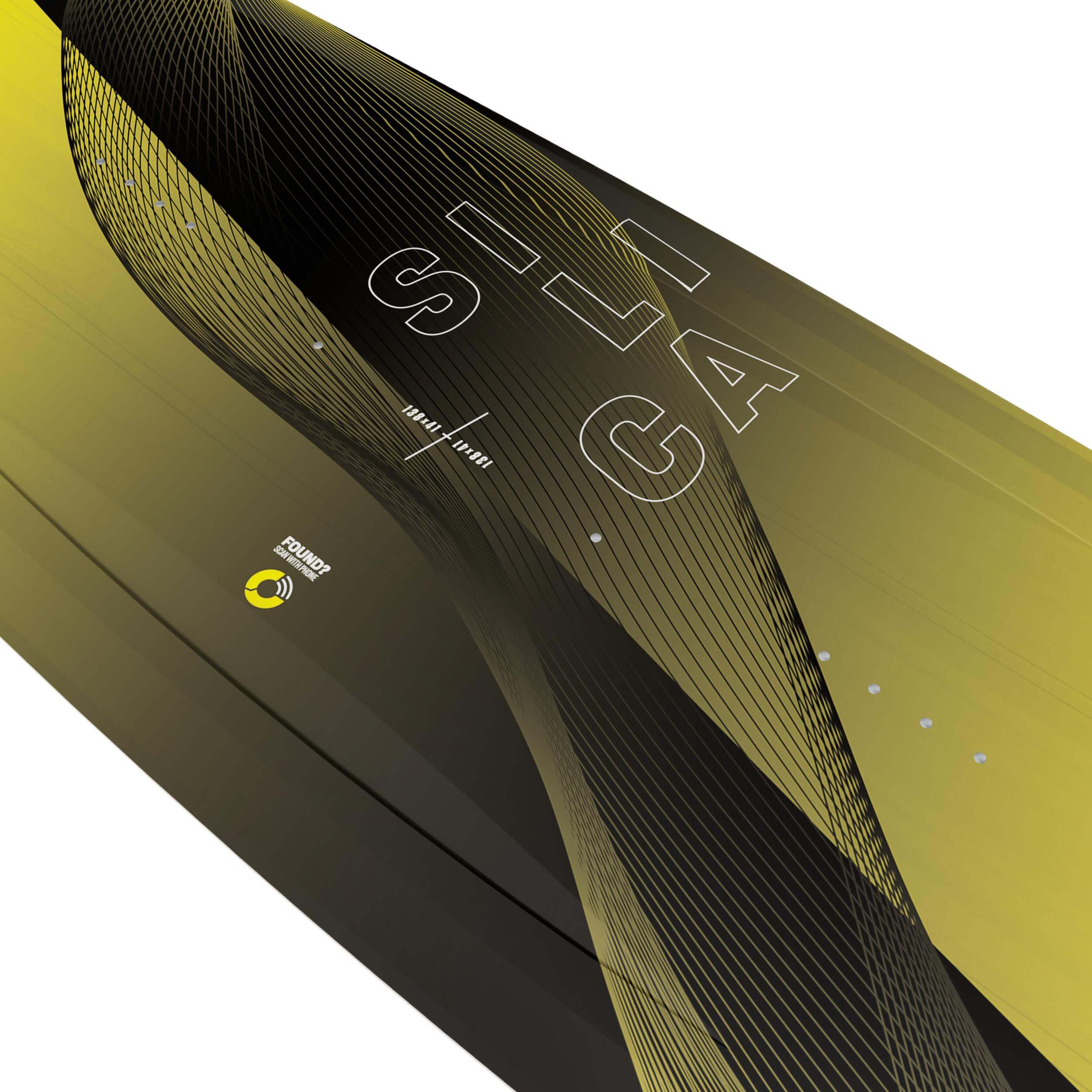 Handcrafted yellow Graphite board made for smooth landings and playful freeride