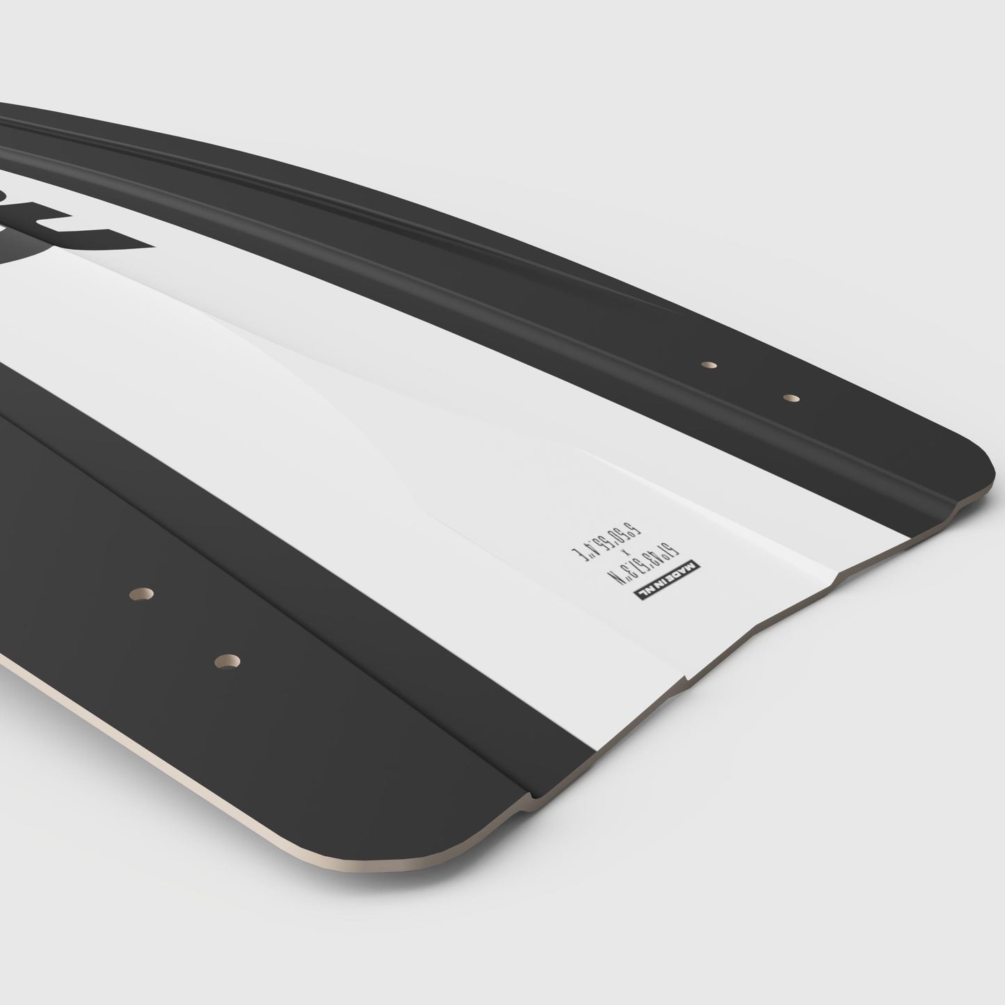 Lightweight white Graphite board offering responsive handling and consistent control