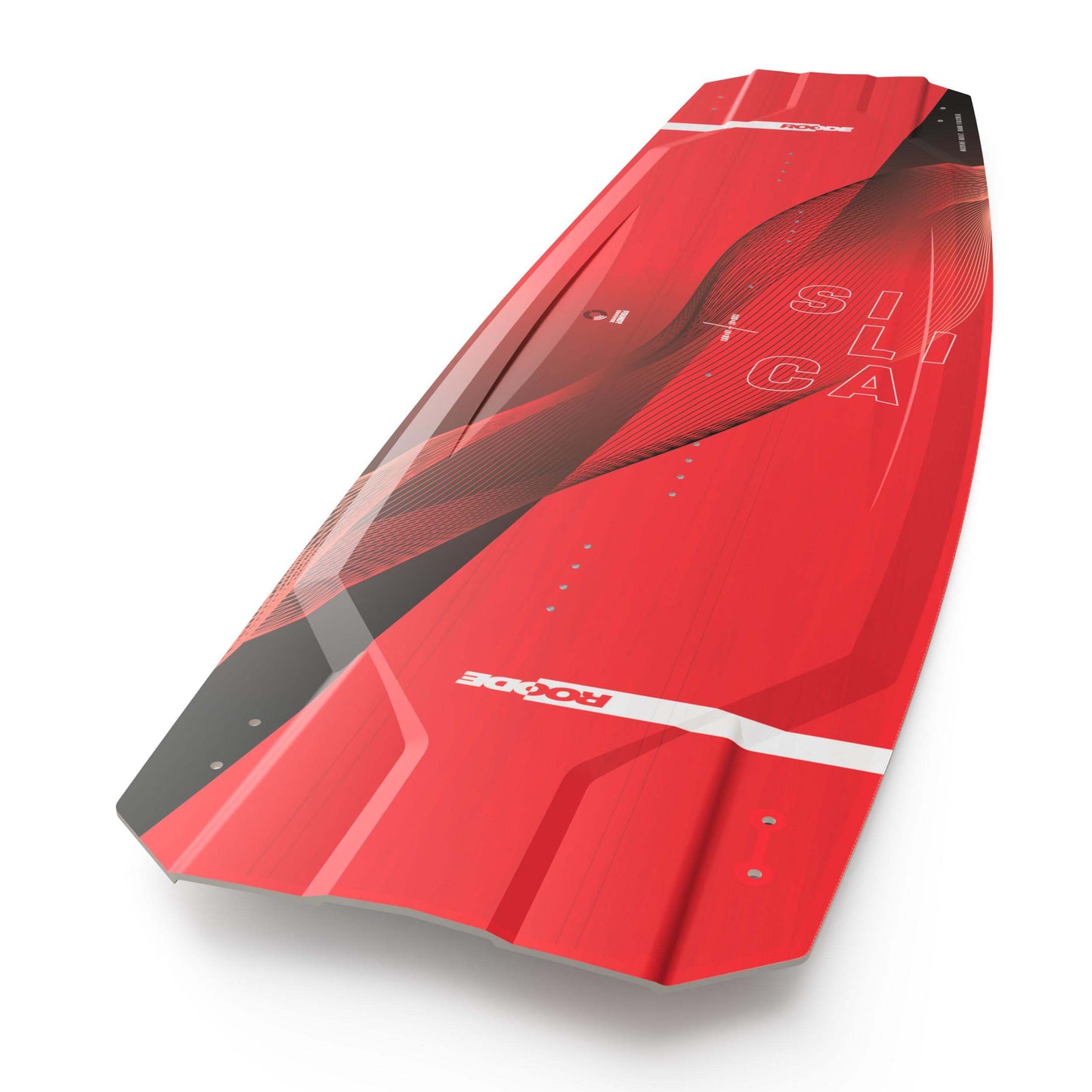 Bright red silica board handcrafted for big air kiteboarders pushing boundaries