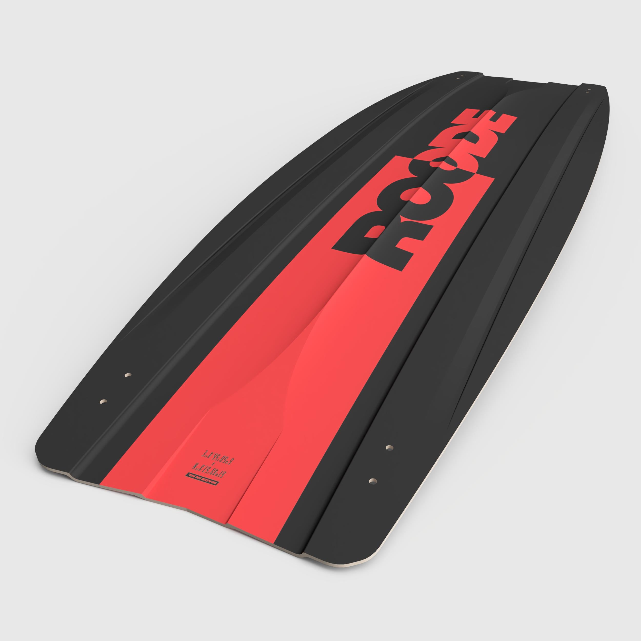 ROODE Graphite red kiteboard twintip combining strength, energy, and advanced performance