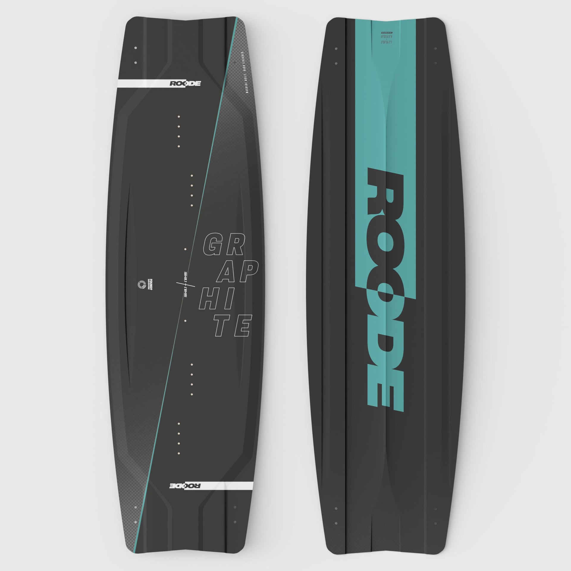 ROODE Graphite teal carbon kiteboard for big air and high performance riding